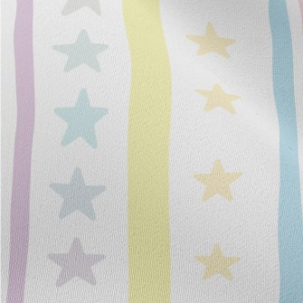 Pastel Colored Stripes And Sta Chiffon