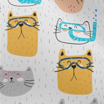 Cat With Diving Goggles Chiffon