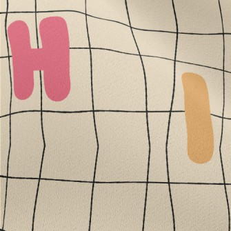 Colorful Twisted English Lette Chiffon