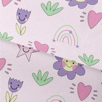 Simple Shape Of Flowers And Pl Waterproof Oxford