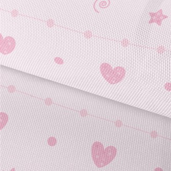Pink Hearts And Stars Waterproof Oxford