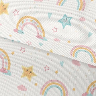 Colorful Stars And Rainbow Waterproof Oxford