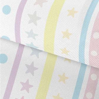 Pastel Colored Stripes And Sta Waterproof Oxford