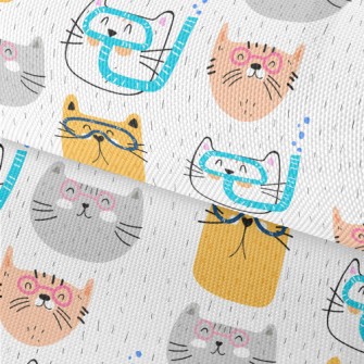 Cat With Diving Goggles Waterproof Oxford