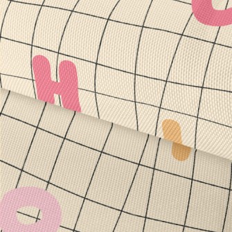 Colorful Twisted English Lette Waterproof Oxford