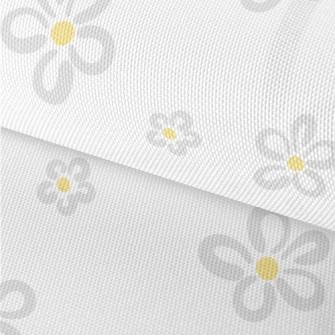 Simple Gray Small Flowers Waterproof Oxford
