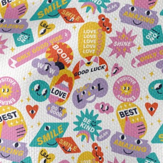 Colorful Text Patterns Waterproof Canvas