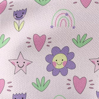 Simple Shape Of Flowers And Pl Waterproof Canvas