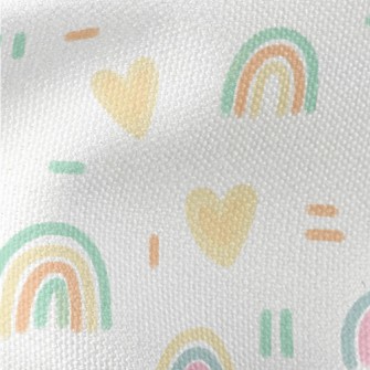 Hand-painted Rainbow Heart Pat Waterproof Canvas