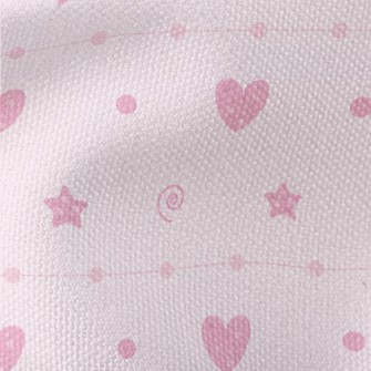 Pink Hearts And Stars Waterproof Canvas