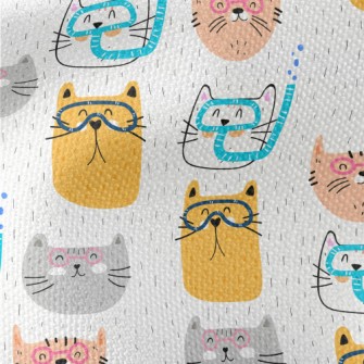 Cat With Diving Goggles Waterproof Canvas