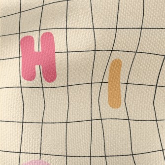 Colorful Twisted English Lette Waterproof Canvas