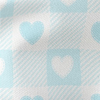 Light Blue Tailor Love Heart P Waterproof Canvas