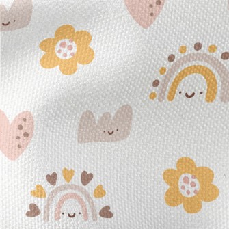 Simple Cute Smiling Clouds And Waterproof Canvas