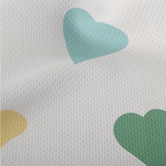 Colorful Love Heart Athletic Mesh Flat Back