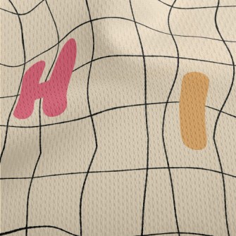 Colorful Twisted English Lette Athletic Mesh Flat Back