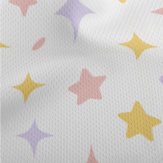 Colorful Shining Stars Athletic Mesh Flat Back