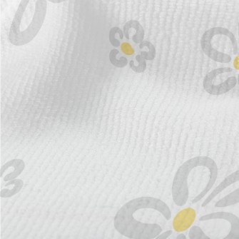 Simple Gray Small Flowers Terry