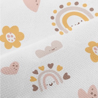 Simple Cute Smiling Clouds And Performance Linen