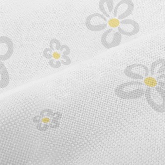 Simple Gray Small Flowers Performance Linen