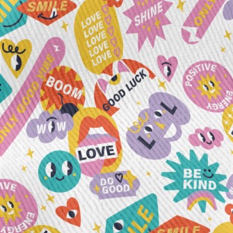 Colorful Text Patterns Standard Corduroy