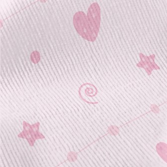 Pink Hearts And Stars Standard Corduroy