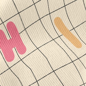 Colorful Twisted English Lette Standard Corduroy