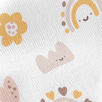 Simple Cute Smiling Clouds And Standard Corduroy