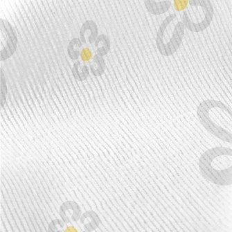 Simple Gray Small Flowers Standard Corduroy