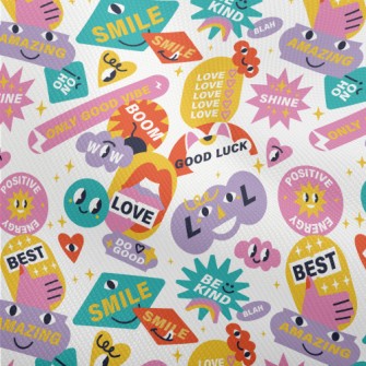 Colorful Text Patterns Dobby