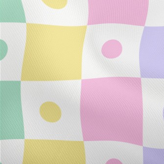 Brightly Colored Polka Dots Dobby