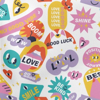 Colorful Text Patterns Stretch Ponte