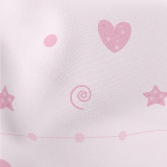 Pink Hearts And Stars Stretch Ponte