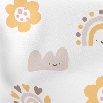 Simple Cute Smiling Clouds And Stretch Ponte