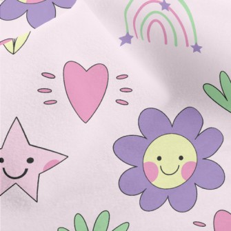 Simple Shape Of Flowers And Pl Micro Fleece