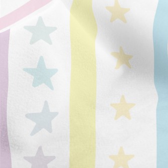 Pastel Colored Stripes And Sta Micro Fleece