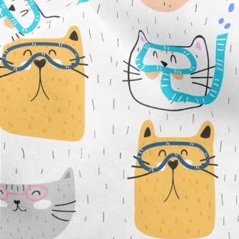 Cat With Diving Goggles Micro Fleece