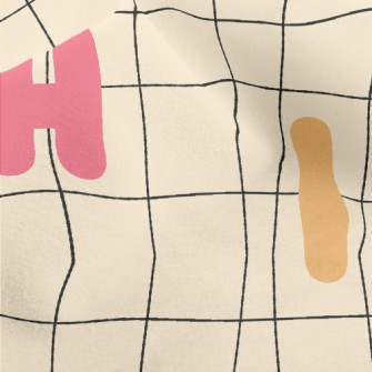 Colorful Twisted English Lette Micro Fleece