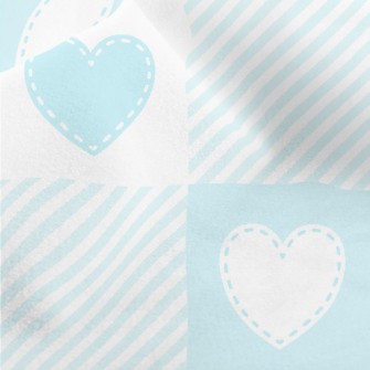 Light Blue Tailor Love Heart P Micro Fleece