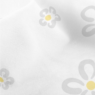 Simple Gray Small Flowers Micro Fleece