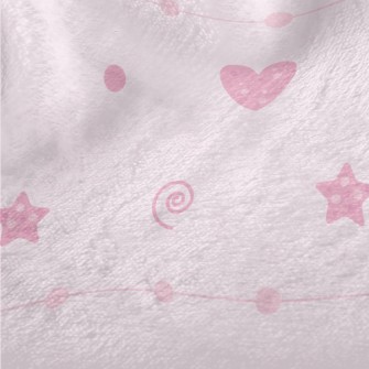 Pink Hearts And Stars Minky