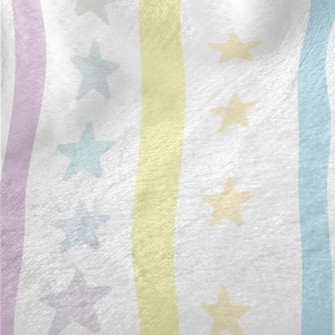 Pastel Colored Stripes And Sta Minky