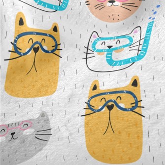 Cat With Diving Goggles Minky