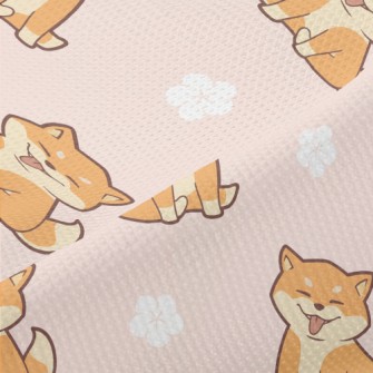 Silly And Cute Shiba Inu Piqué