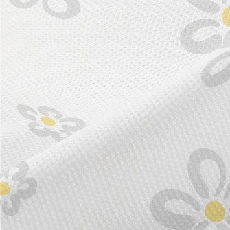 Simple Gray Small Flowers Piqué