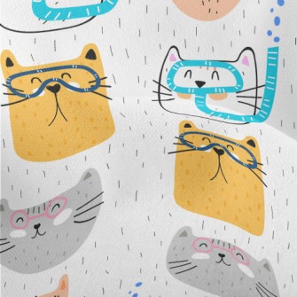 Cat With Diving Goggles Lightweight Performance Linen