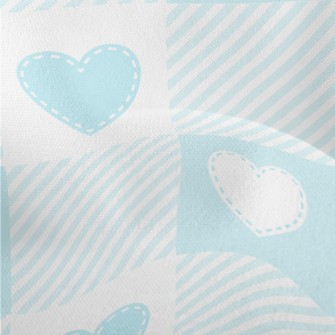 Light Blue Tailor Love Heart P Lightweight Performance Linen