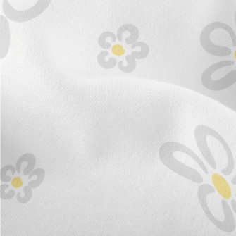 Simple Gray Small Flowers Lightweight Performance Linen