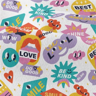 Colorful Text Patterns Modern Jersey