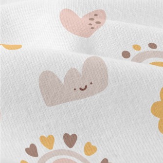Simple Cute Smiling Clouds And Modern Jersey